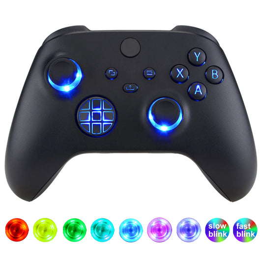 eXtremeRate Multi-Colors Luminated DTF V2 LED Kit for Xbox Series X/S Controller Model 1914, D-pad Thumbsticks Buttons