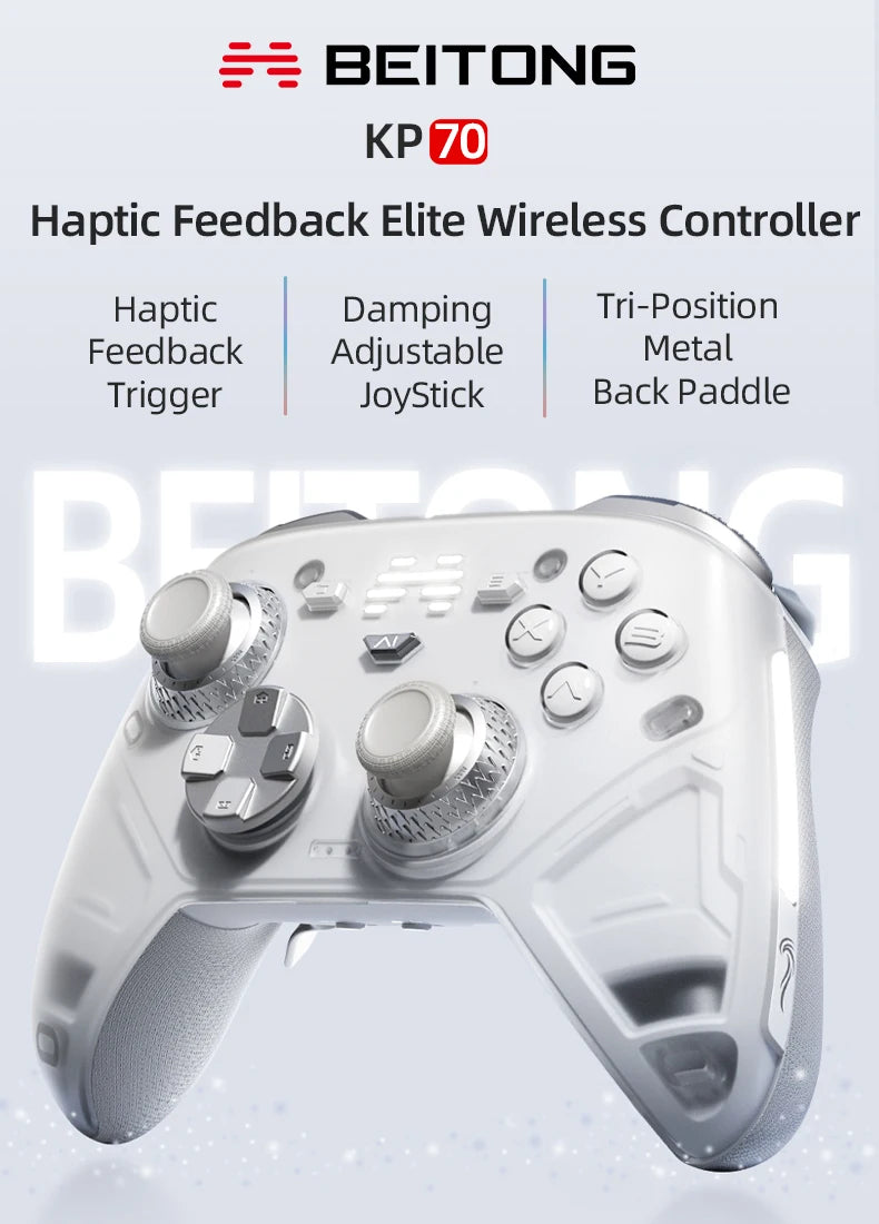 Beitong KP70 Elite: AI-Enhanced Wireless Gaming Controller  for PC/Switch 1&2/Android