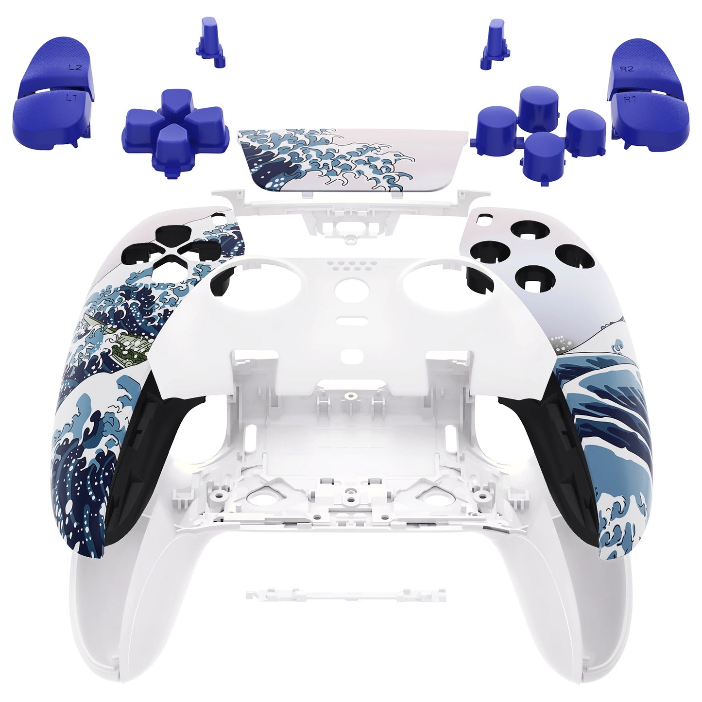 eXtremeRate Full Set Housing Shell with Buttons Touchpad Cover for ps5 Edge Controller - Patterned Series