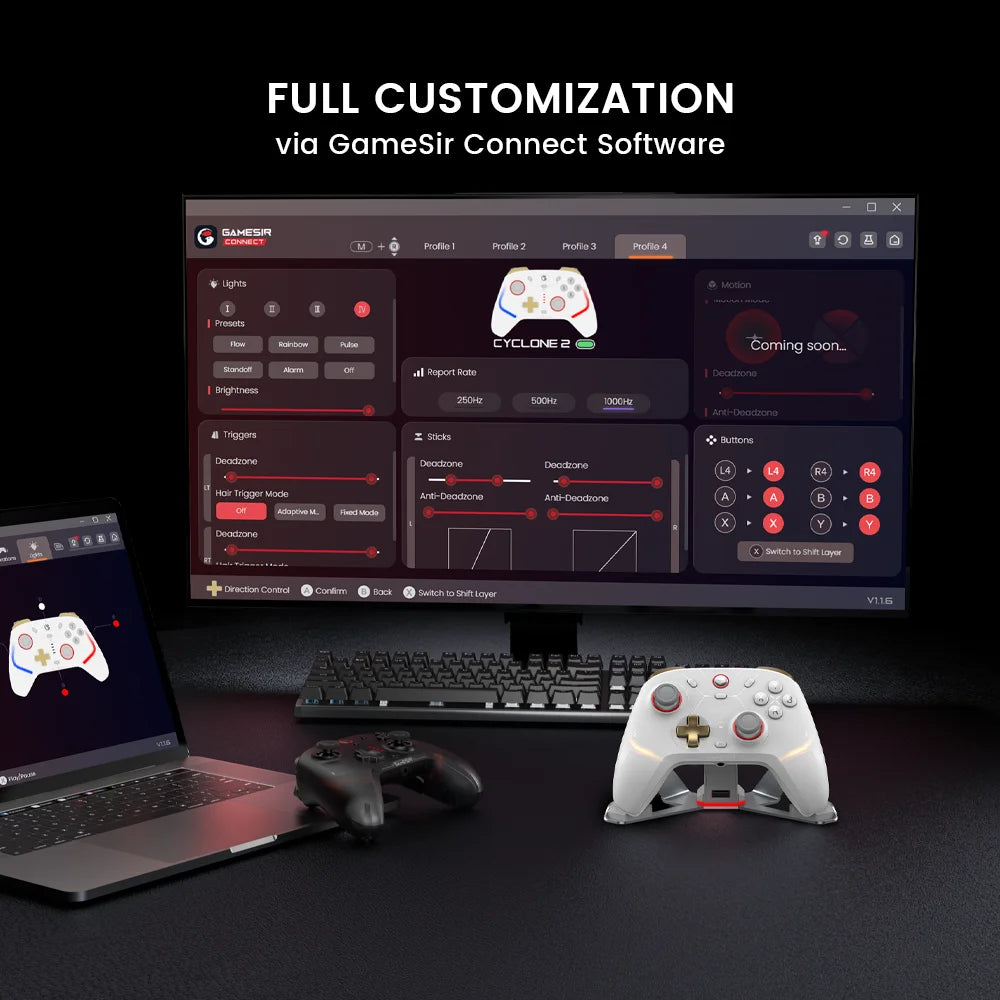 GameSir Cyclone 2 Wireless Gaming Controller for PC/Switch/iOS/Android