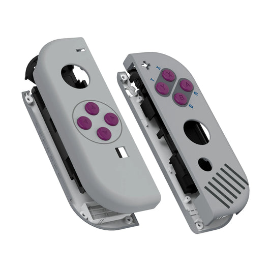 eXtremeRate Housing Shell Case W/Full Set Buttons for Nintendo Switch JoyCon & OLED Joycon - Classic 1989 Style