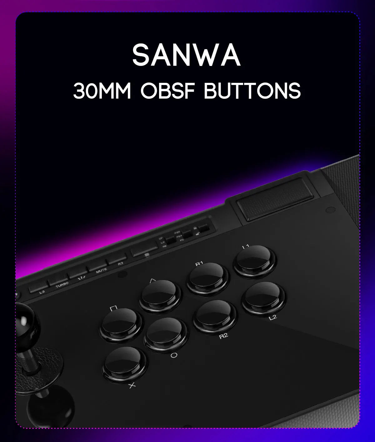 QANBA Q7 Obsidian 2 Arcade Fighting Stick for PC/PS5/PS4