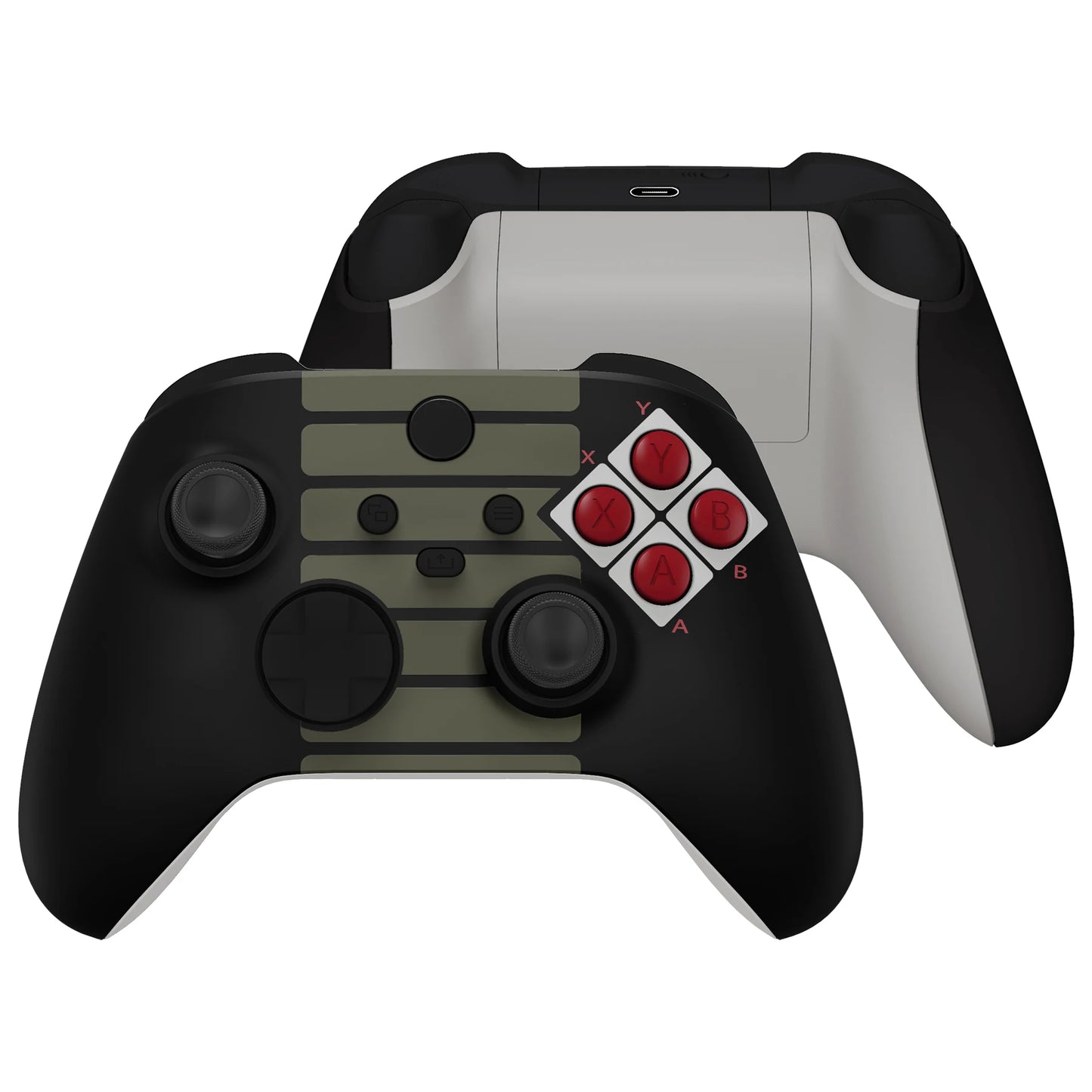 eXtremeRate Full Set Housing Shell Buttons for for Xbox Core Wireless Controller, Side Front Back Plate Cover - Easter Rabbit