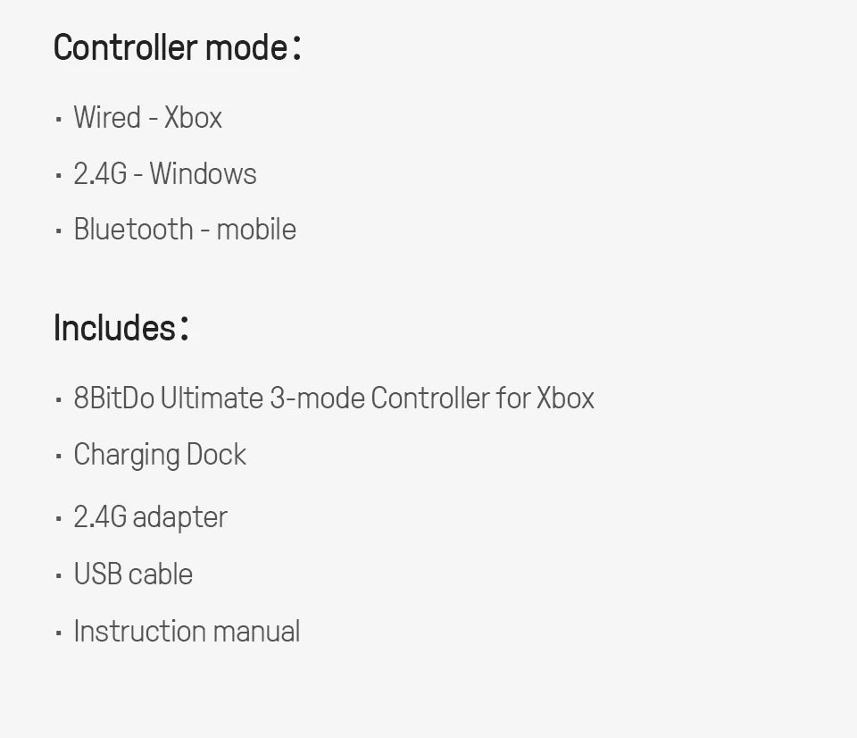 8BitDo Ultimate 3-mode Gaming Controller for PC/Xbox
