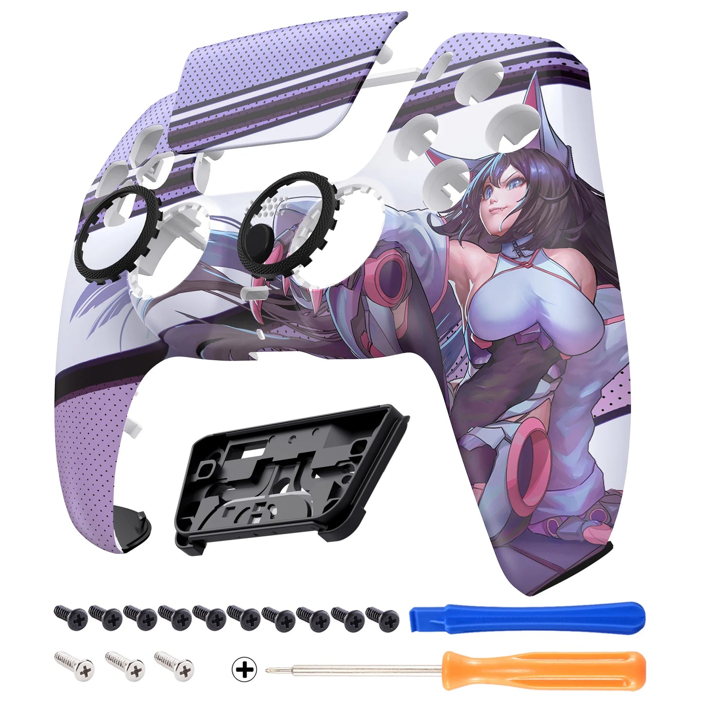 eXtremeRate LUNA Redesigned Replacement Front Shell Touchpad For ps5 Controller BDM-010/020/030/040/050