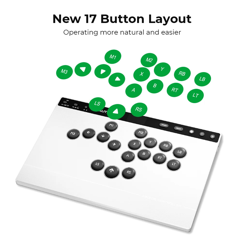 Haute42 W-P1 Wired/2.4G Wireless Hitbox Leverless Controller For PC/PS5/Switch