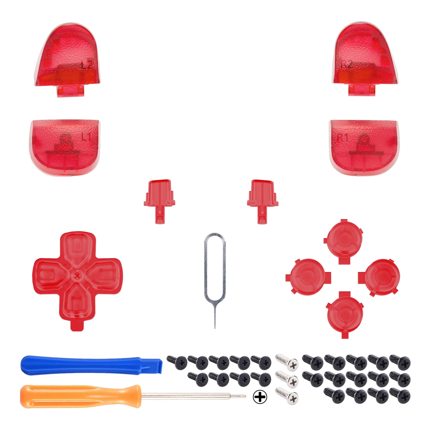 eXtremeRate Full Set Buttons Compatible with ps5 Controller BDM-030/040/050,  D-pad R1 L1 R2 L2 Share Options Face Button