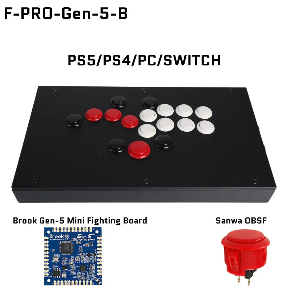 Fightbox F-PRO Leverless Gaming Controller for PS5/PC/Xbox/Switch