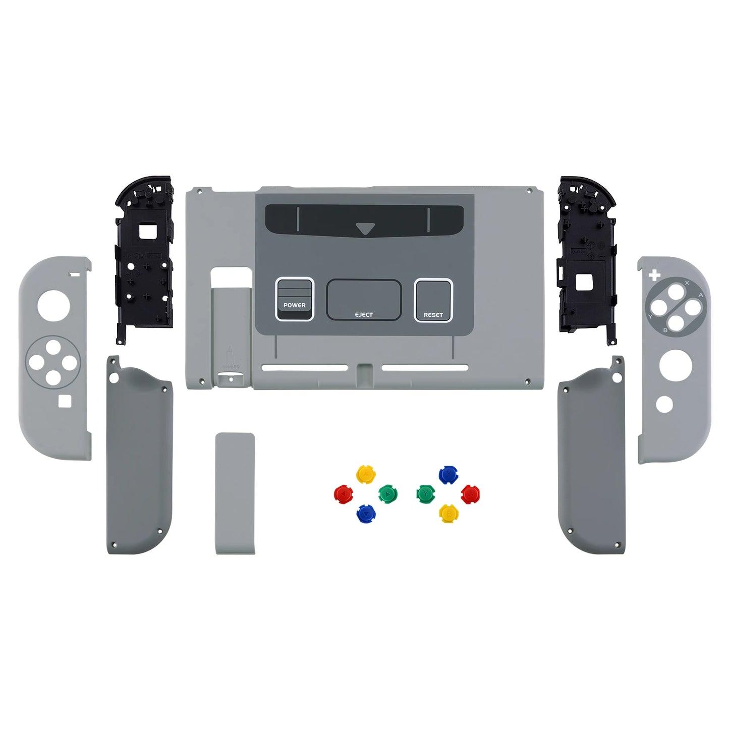 eXtremeRate Custom Patterned Console Back Plate Housing Shell with Full Set Buttons for Nintendo Switch