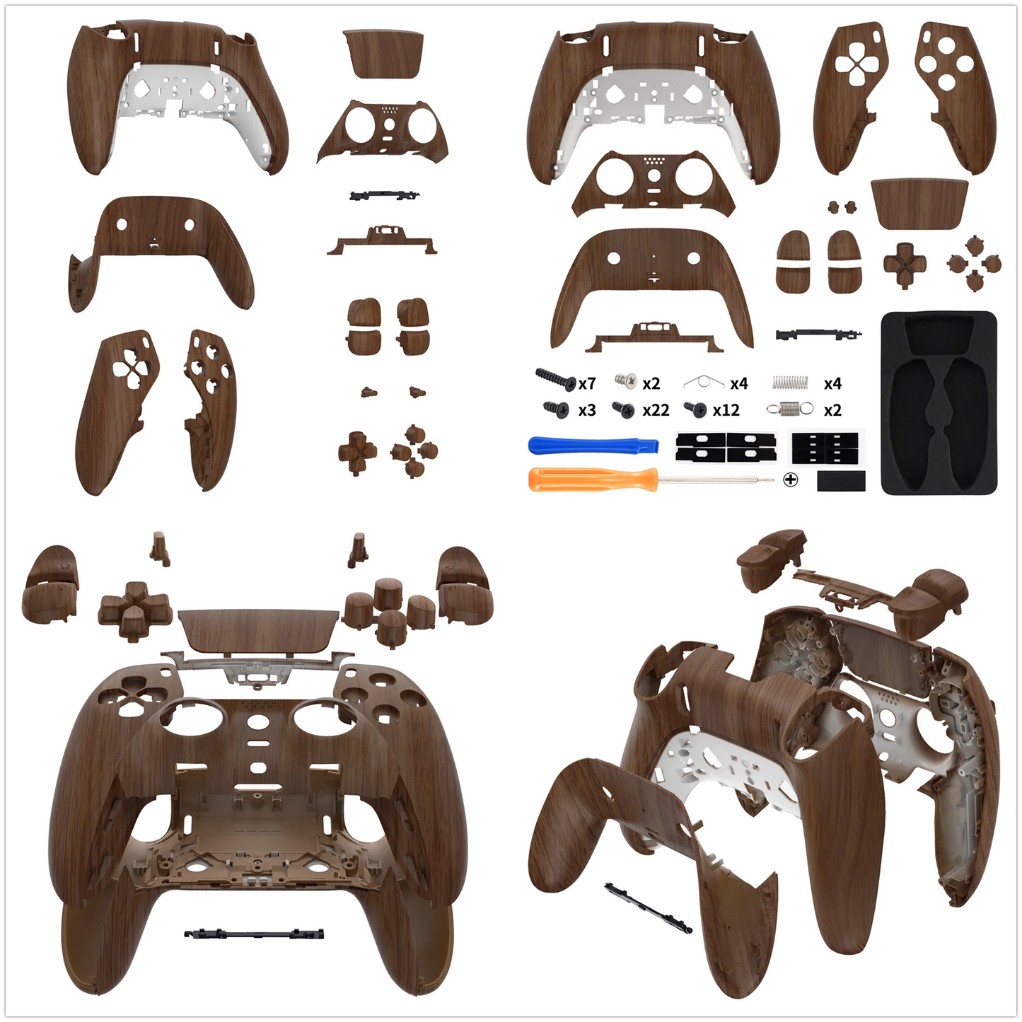 eXtremeRate Full Set Housing Shell with Buttons Touchpad Cover for ps5 Edge Controller - Patterned Series