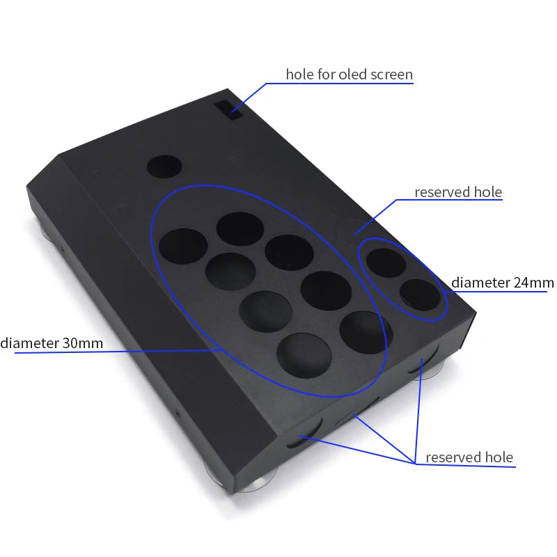 Empty Wood/Metal Box for Arcade Joystick/Lever DIY Kit