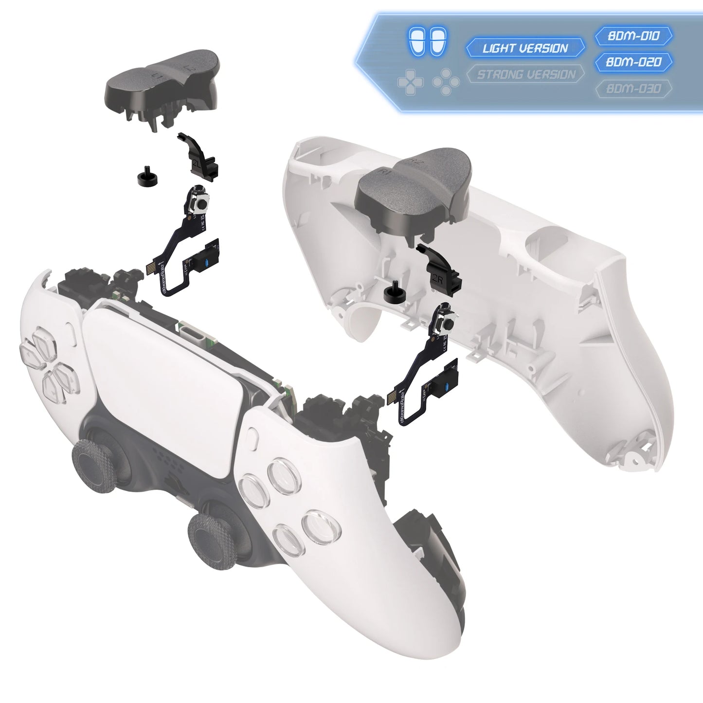 eXtremeRate Micro Switch Version Clicky Hair Trigger Kit V2 for ps5 Controller BDM-010 & BDM-020 Shoulder Buttons, Mouse Click