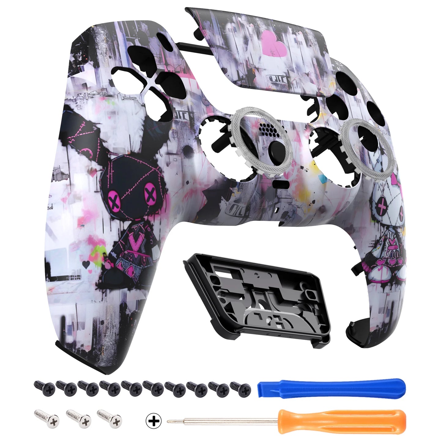 eXtremeRate LUNA Redesigned Replacement Front Shell Touchpad For ps5 Controller BDM-010/020/030/040/050