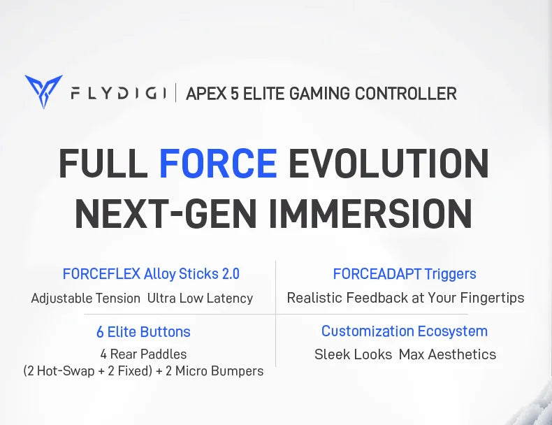 Flydigi Apex 5 Wireless Gaming Controller for PC/Switch/iOS/Android