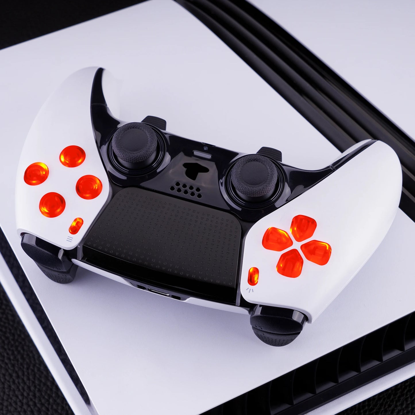 eXtremeRate Multi-Colors RGB Luminated D-pad Action Create Option Home Face Buttons D&F LED Kit for ps5 Edge Controller