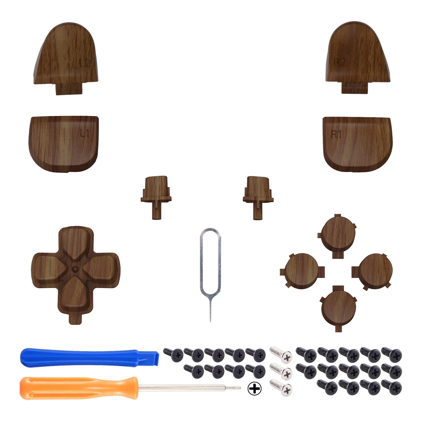 eXtremeRate Full Set Buttons Compatible with ps5 Controller BDM-030/040/050,  D-pad R1 L1 R2 L2 Share Options Face Button