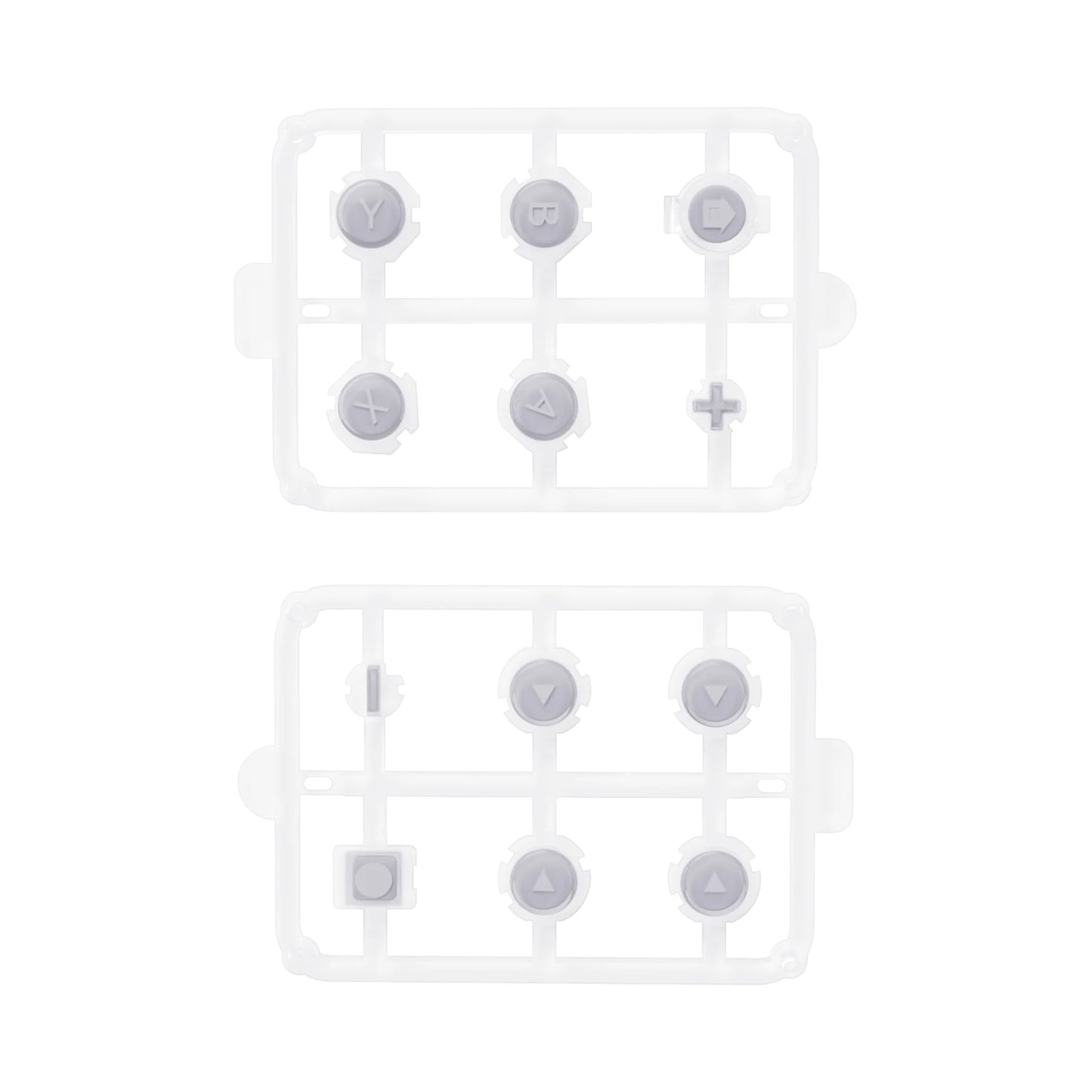 eXtremeRate Replacement ABXY Direction Home Capture + - Jelly Buttons for Nintendo Switch & OLED Joycon - New Hope Gray