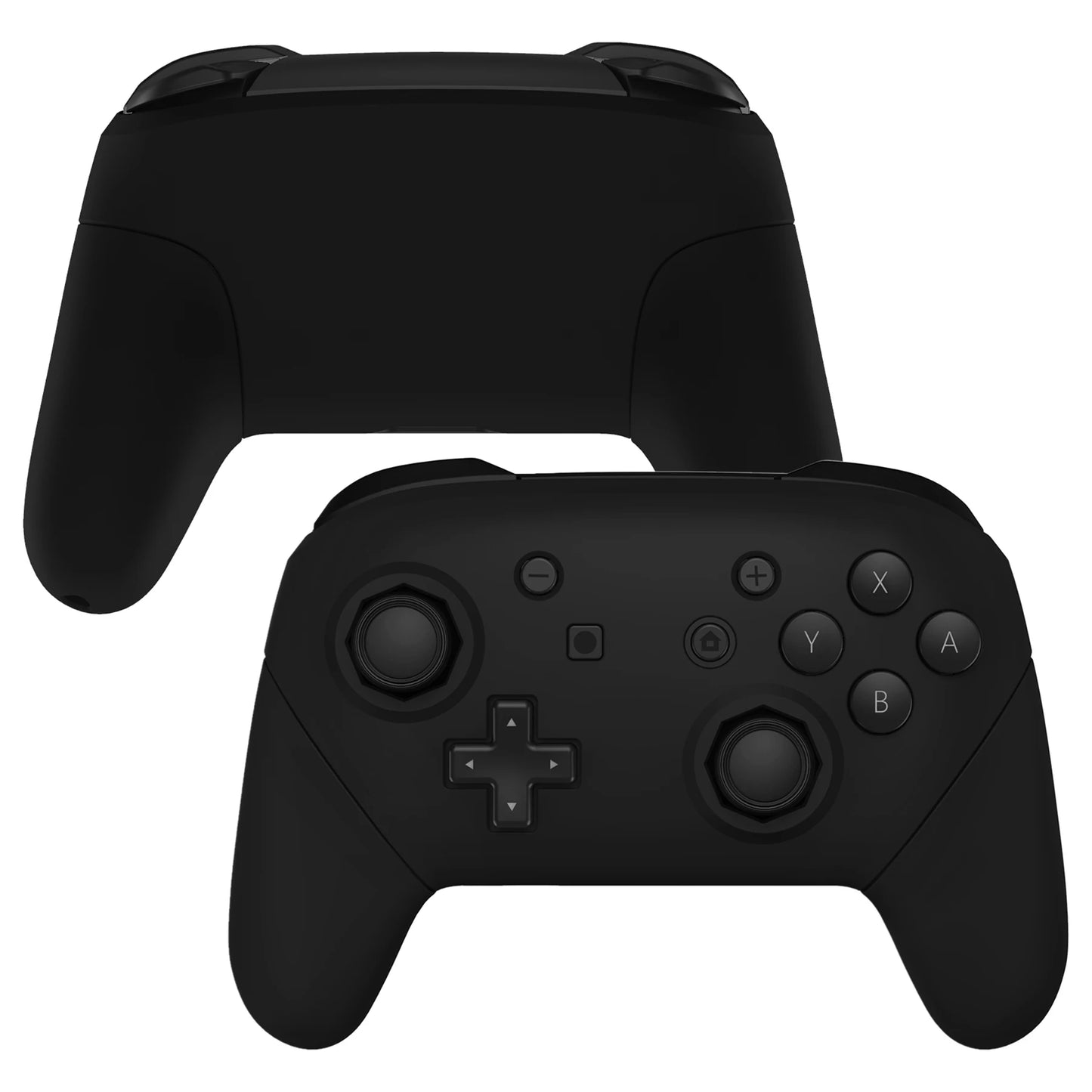 eXtremeRate DIY Grip Housing Shell for NS Switch Pro Controller - Black, Octagonal Gated Sticks Design