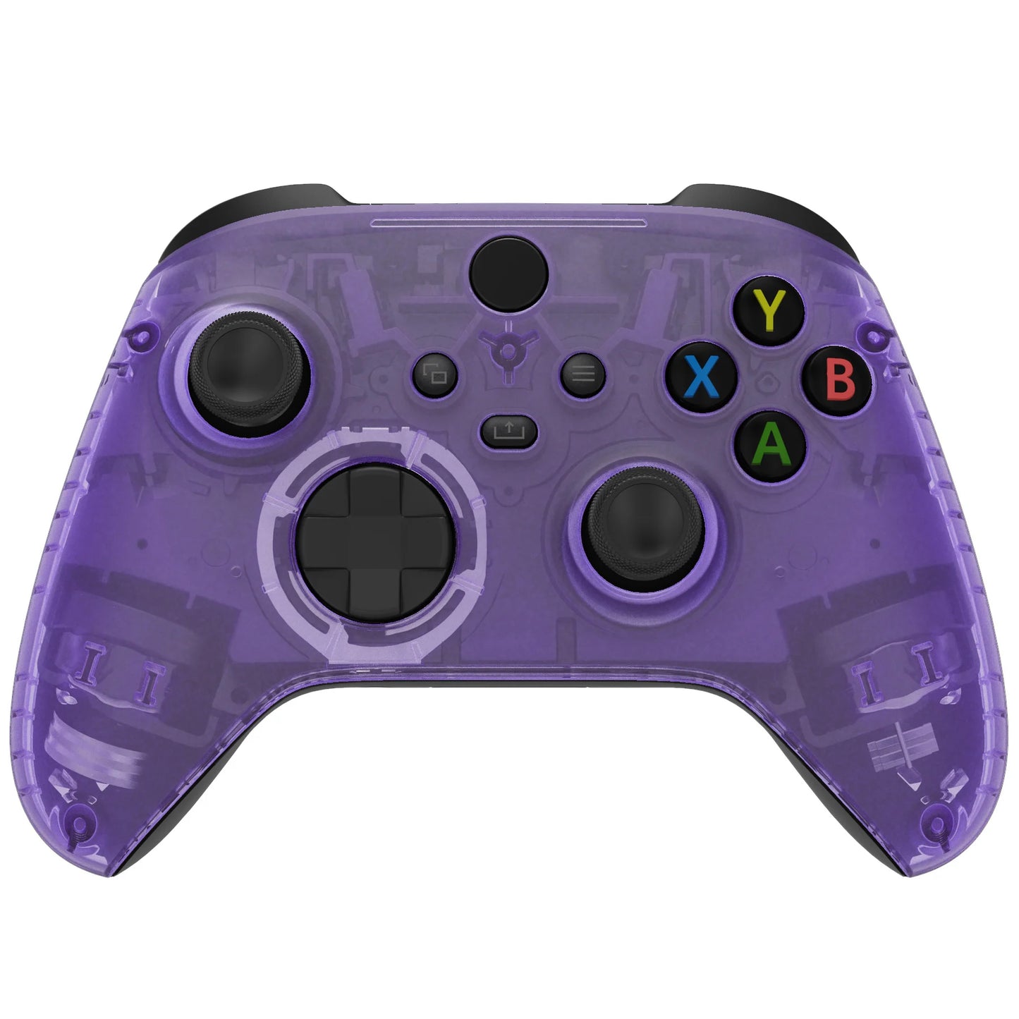 eXtremeRate Replacement Front Housing Shell Custom Cover Personalized Faceplate for Xbox Core Wireless Controller - Clear Series
