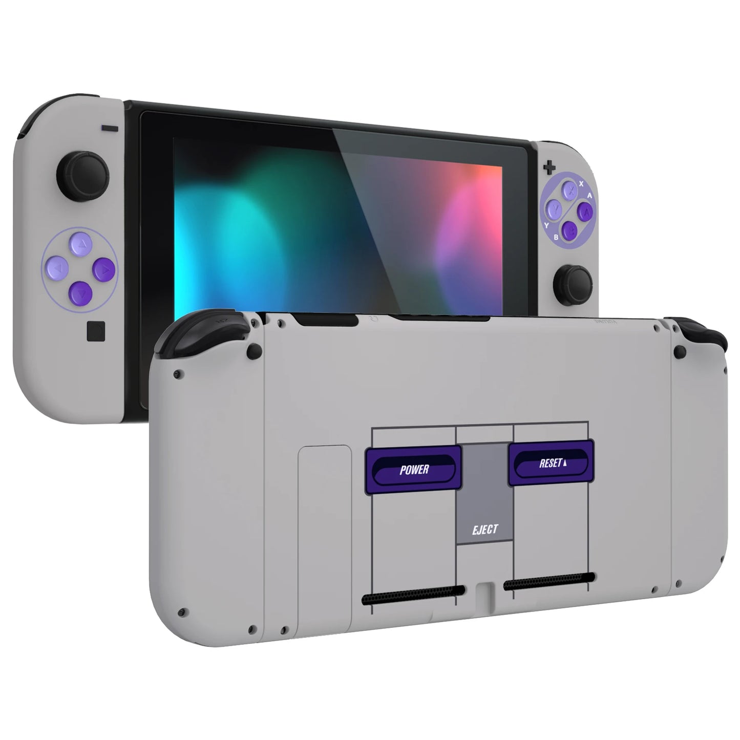 eXtremeRate Custom Patterned Console Back Plate Housing Shell with Full Set Buttons for Nintendo Switch