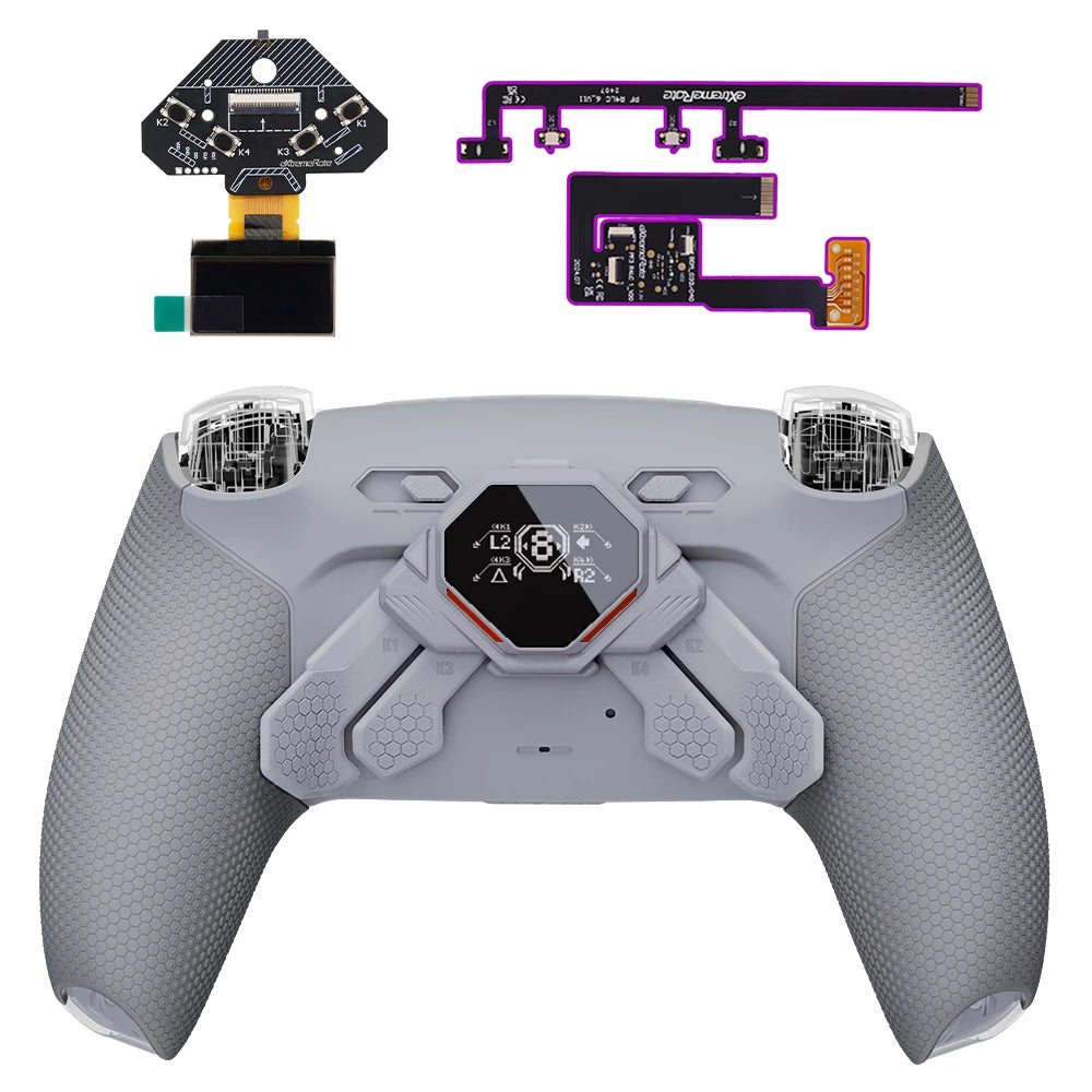 eXtremeRate SPARK Back Paddles Kit for ps5 Controller BDM-030 040 050 Models, Remappable 4 Back Buttons Set - Rubberized Black