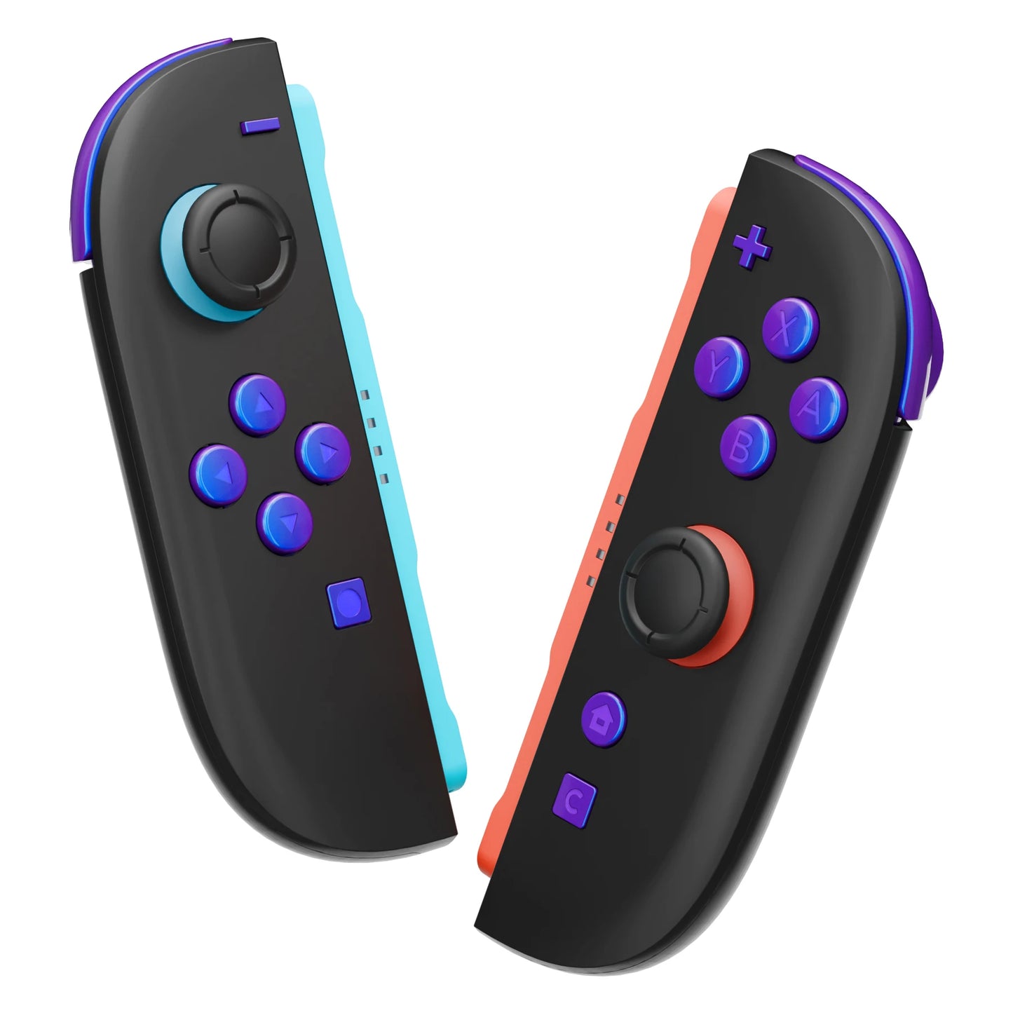 eXtremeRate DIY Replacement Chrome Full Set Buttons for Nintendo Switch 2 for Joycon 2