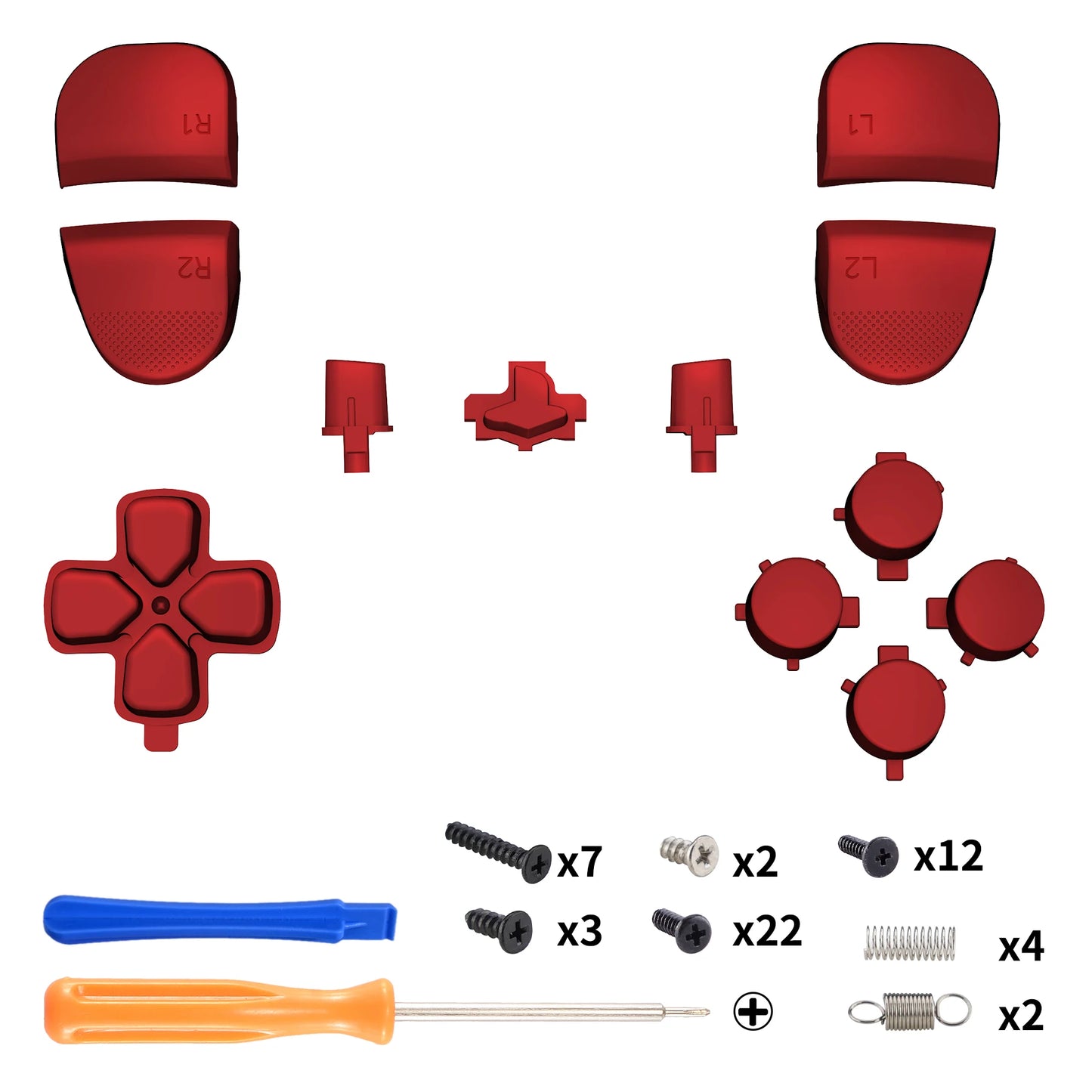eXtremeRate for ps5 Edge Controller Replacement Chrome Full Set Buttons