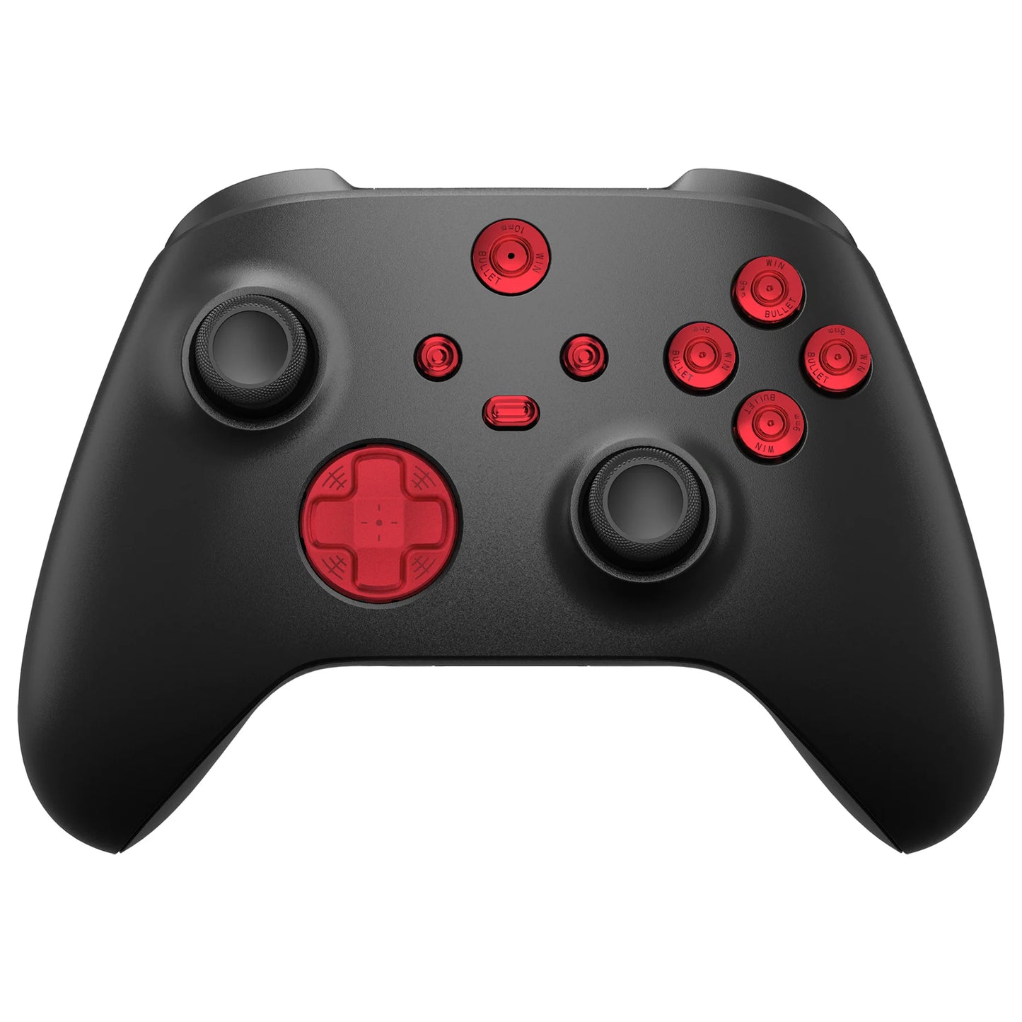 eXtremeRate 9 in 1 Custom Metal Buttons for Xbox Core Wireless Controller, Home ABXY Bullet Buttons for Xbox Series X/S
