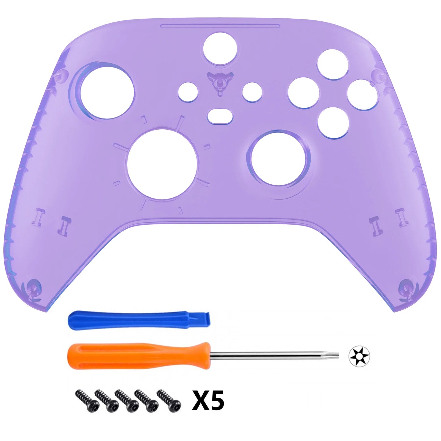 eXtremeRate Replacement Front Housing Shell Custom Cover Personalized Faceplate for Xbox Core Wireless Controller - Clear Series