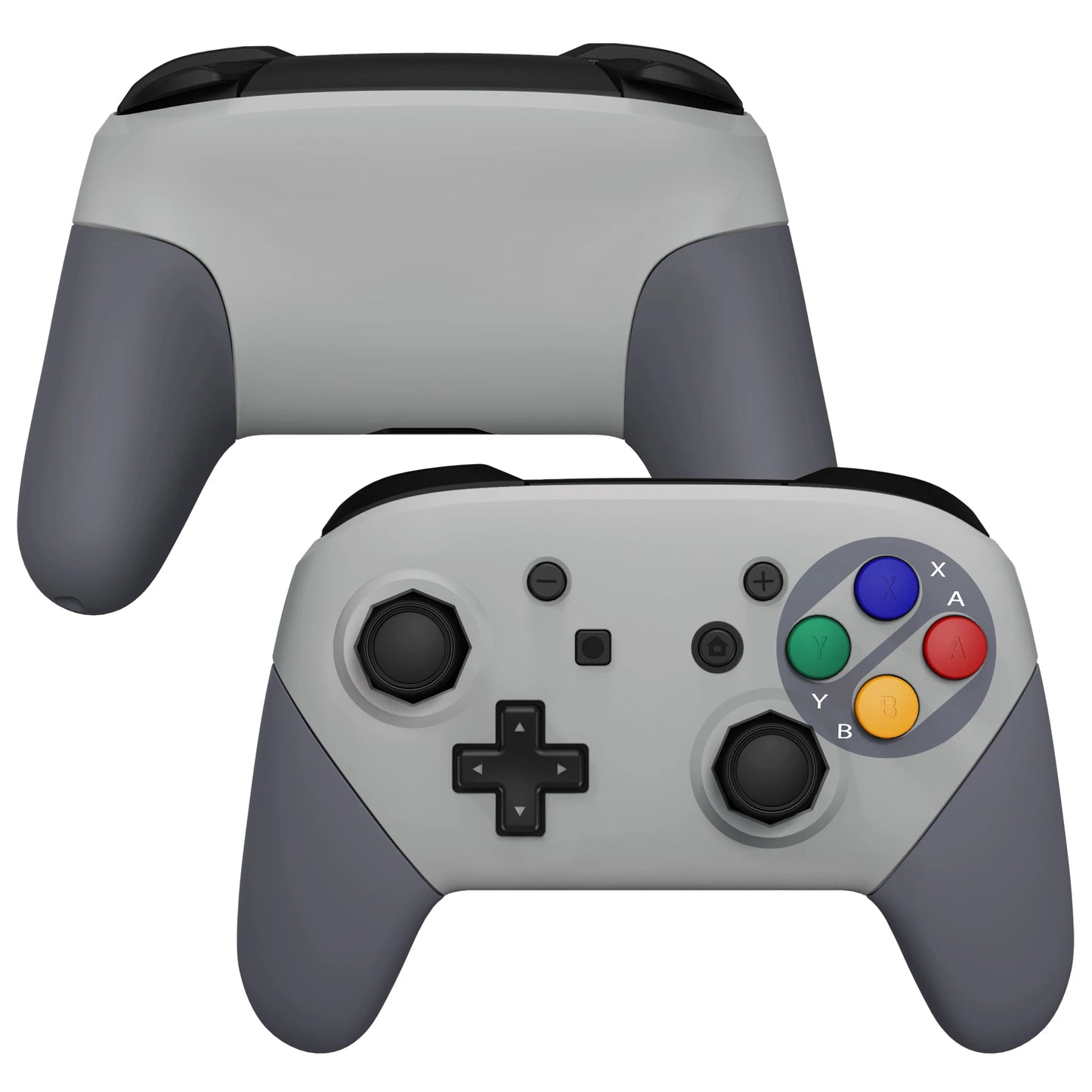 eXtremeRate Replacement Grip Shell for NS Switch Pro Controller - SFC SNES Classic EU Style Octagonal Gated Sticks Design