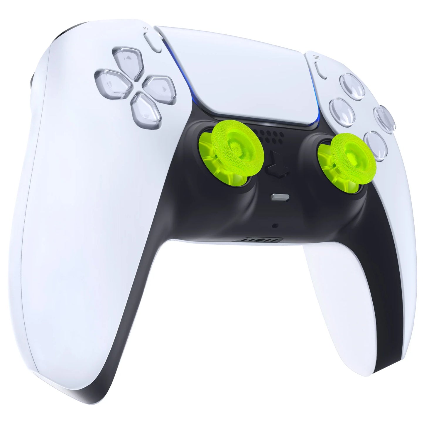 eXtremeRate 2 PCS Clear 3D Joystick Caps for PS5 for PS4 All Model Controllers Replacement Thumbsticks Analog Thumb Sticks Grip