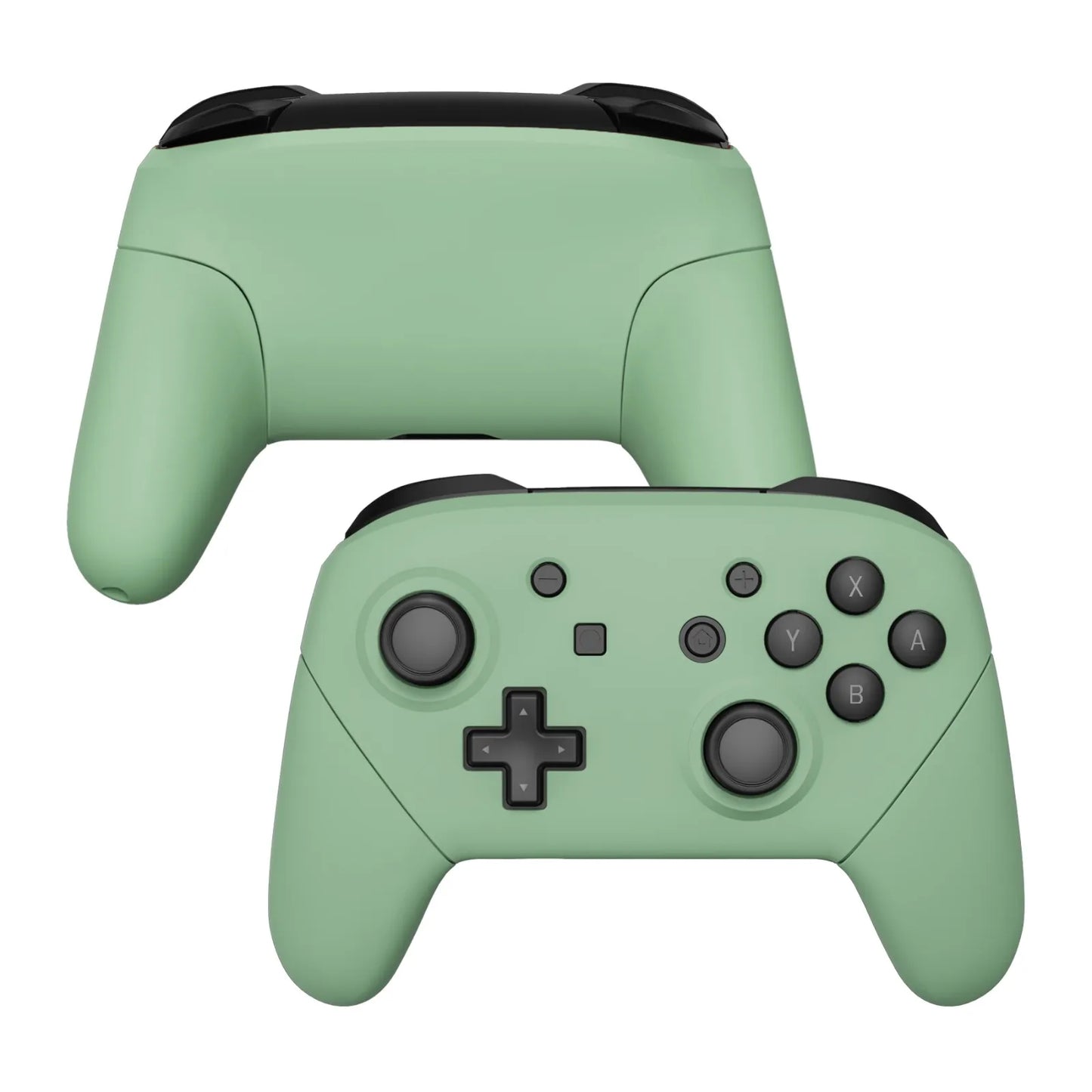 eXtremeRate Full Set Housing for NS Switch Pro Controller, Faceplate Backplate with Handles - Transparent & Single Seires