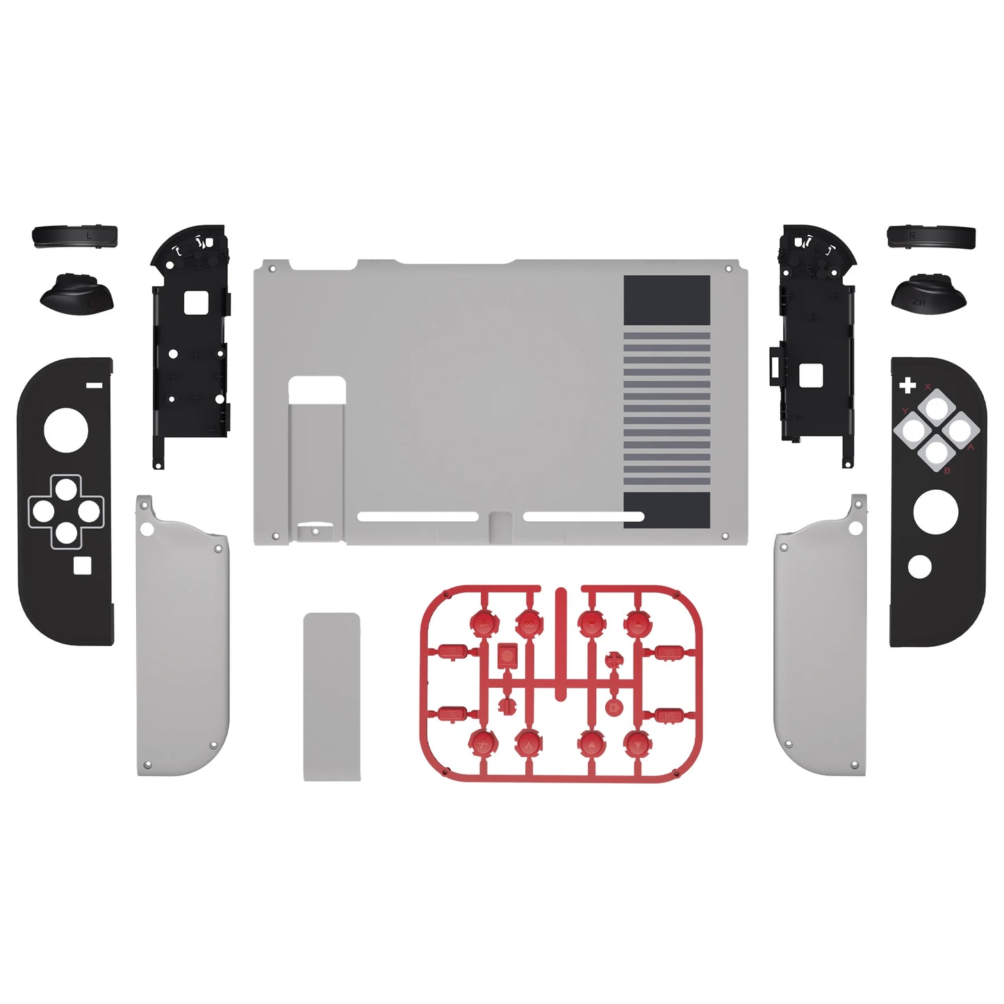 eXtremeRate Custom Patterned Console Back Plate Housing Shell with Full Set Buttons for Nintendo Switch