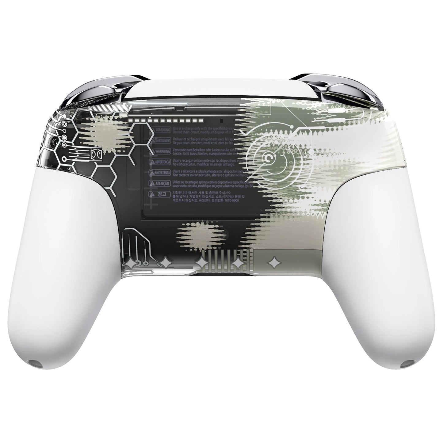 eXtremeRate Replacement Housing Shell for Nintendo Switch Pro Controller - Silver Splatter