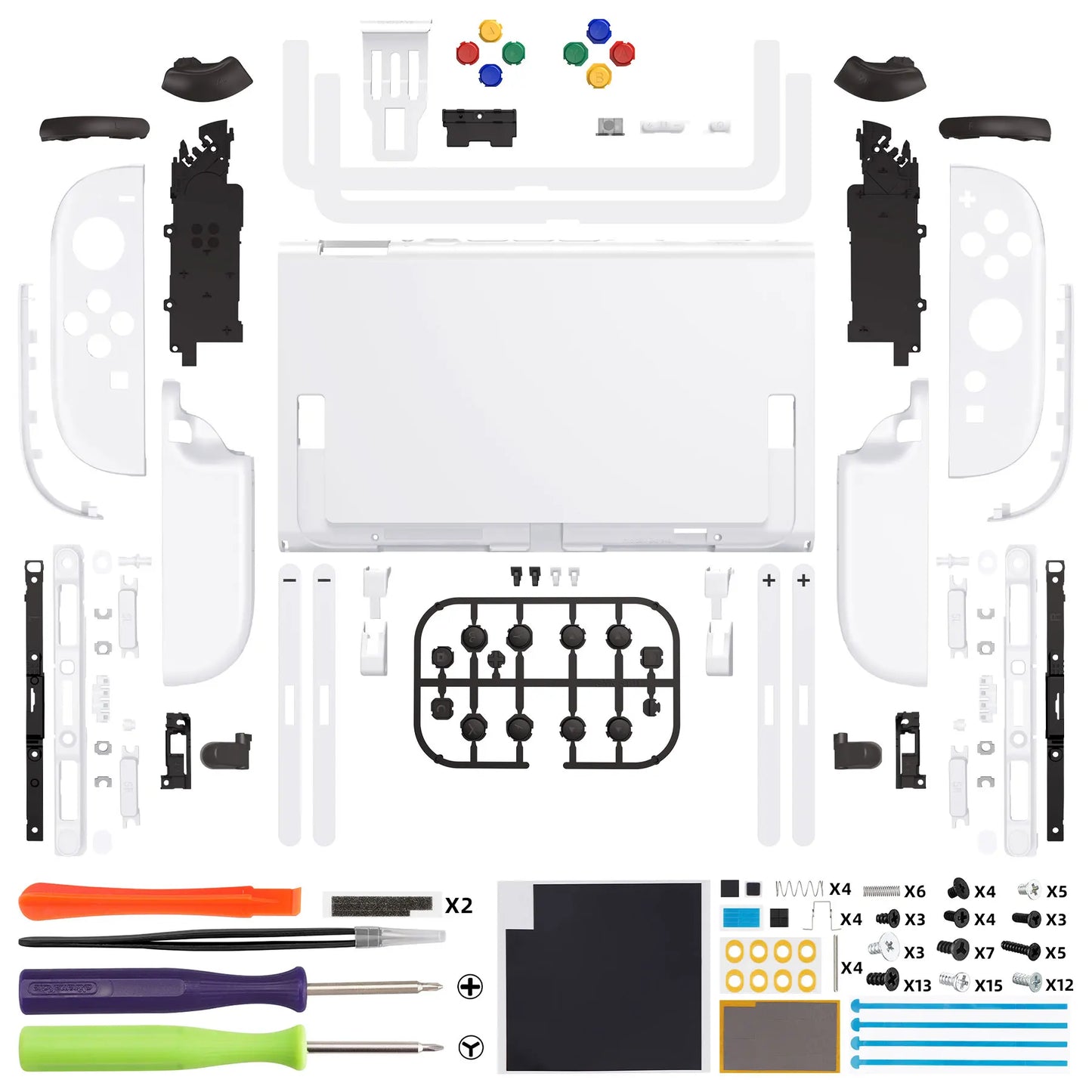eXtremeRate Full Set Housing w/Buttons for Nintendo Switch 2 for Joycon 2 - White