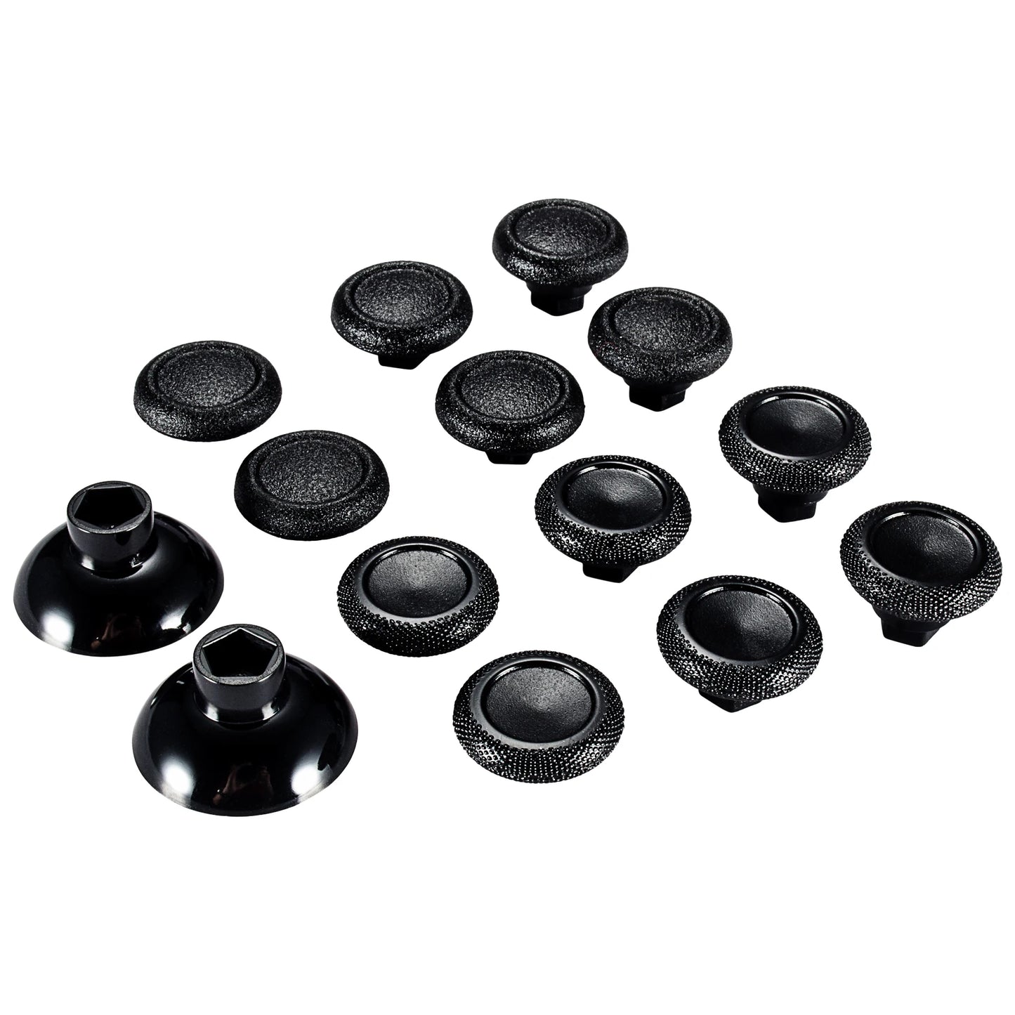 eXtremeRate Black Removable Analog Sticks Thumbsticks Swap for Xbox One Elite for PS4 Controller