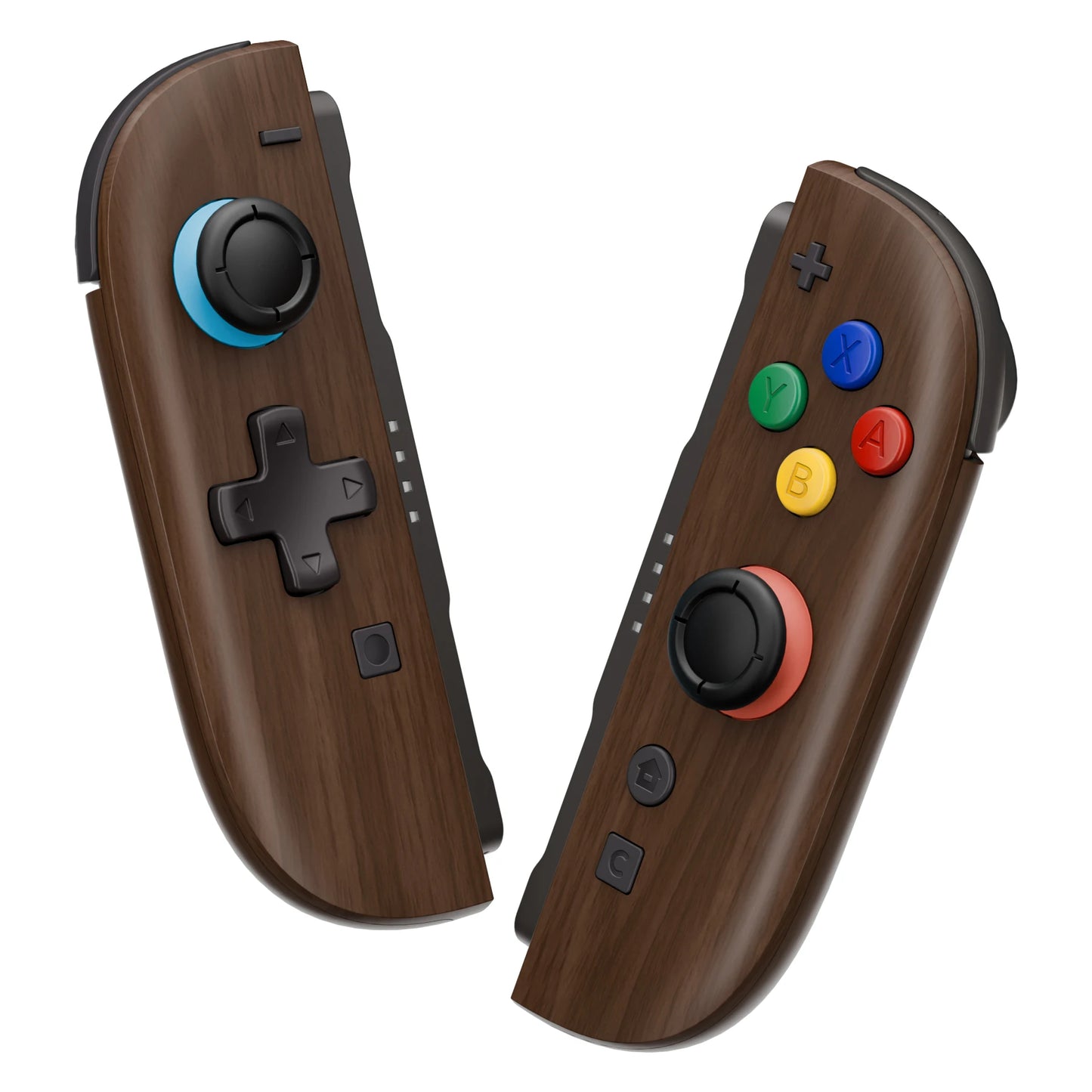 eXtremeRate DIY Replacement Housing (D-Pad Version) Buttons for Joycon 2 for Nintendo Switch 2 - Wood Grain