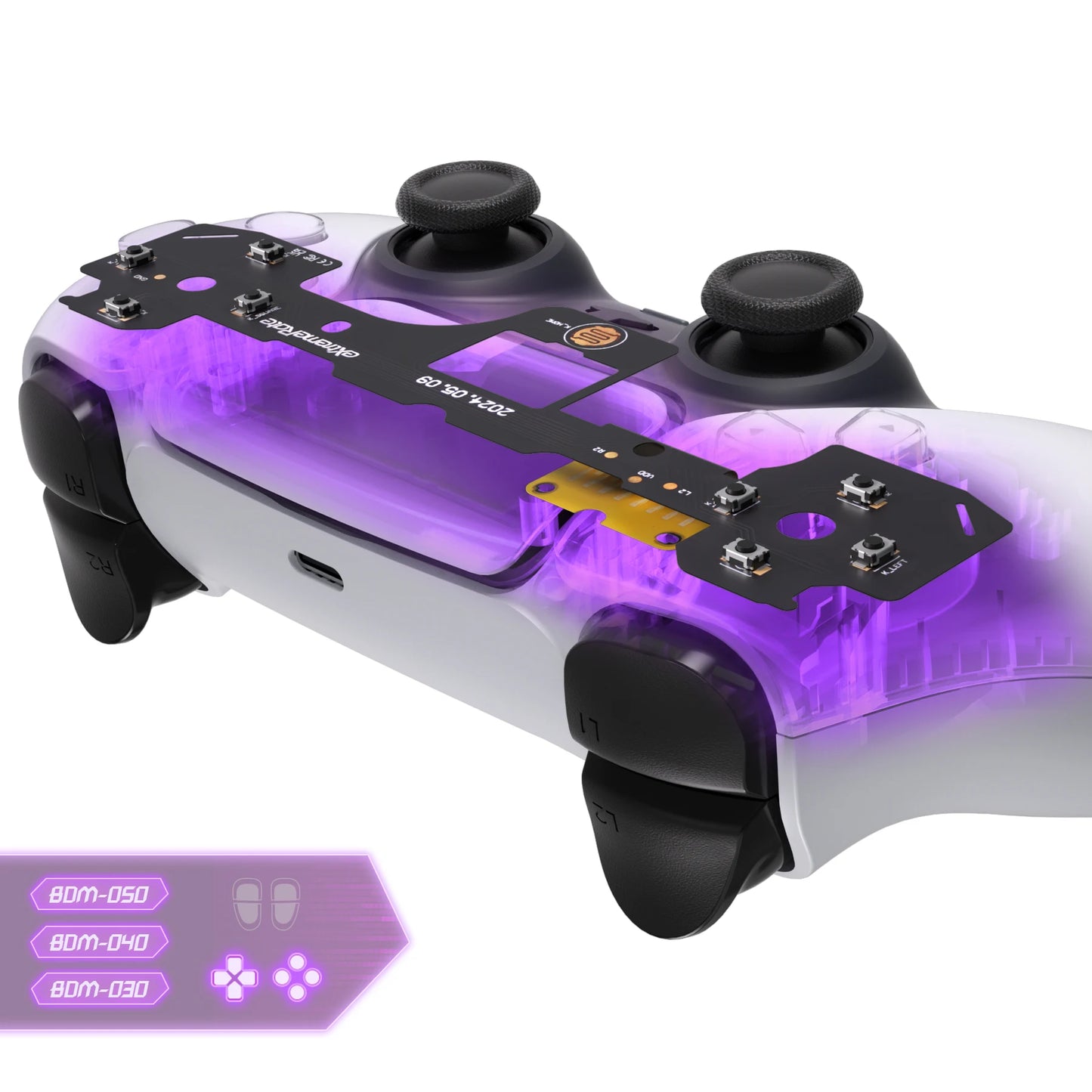 eXtremeRate Face Clicky Kit for ps5 Controller BDM-030/040/050/060, Hard Silicone Tactile Dpad Action Buttons Mouse Click Kit