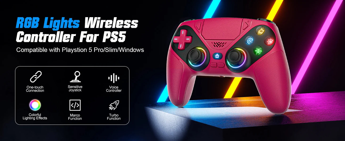 GAMROMBO Wireless Gaming Controller for PS5/PC