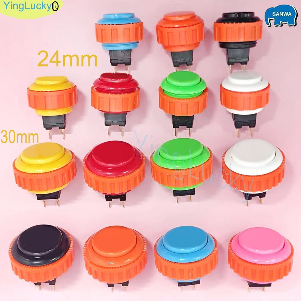 SANWA OBSN 30mm 24mm Original Japan SCREW Type Round Push Button for PC/PS/XBOX/Arcade