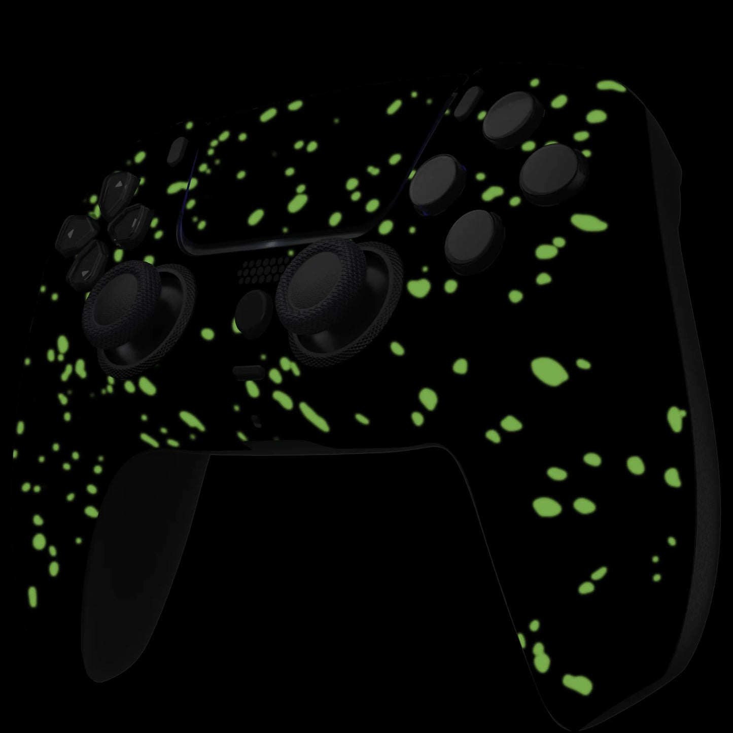 eXtremeRate LUNA Redesigned Replacement Front Shell Touchpad for ps5 Controller BDM-010/020/030/040/050 - Glow in Dark Cosmic