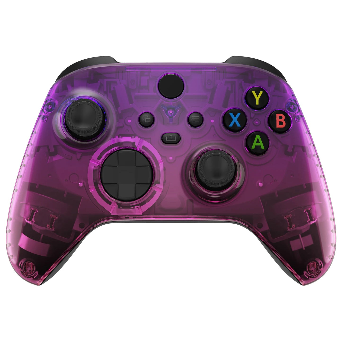 eXtremeRate Replacement Front Housing Shell Custom Cover Personalized Faceplate for Xbox Core Wireless Controller - Clear Series