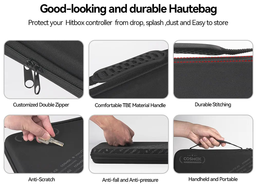 Haute42 Protective Carrying Bag Case For Hitbox Leverless Controller Storage Bag