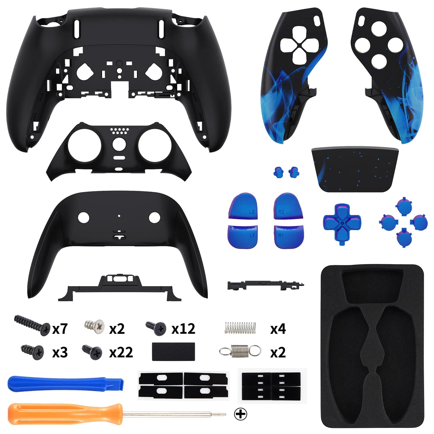 eXtremeRate Full Set Housing Shell with Buttons Touchpad Cover for ps5 Edge Controller - Patterned Series