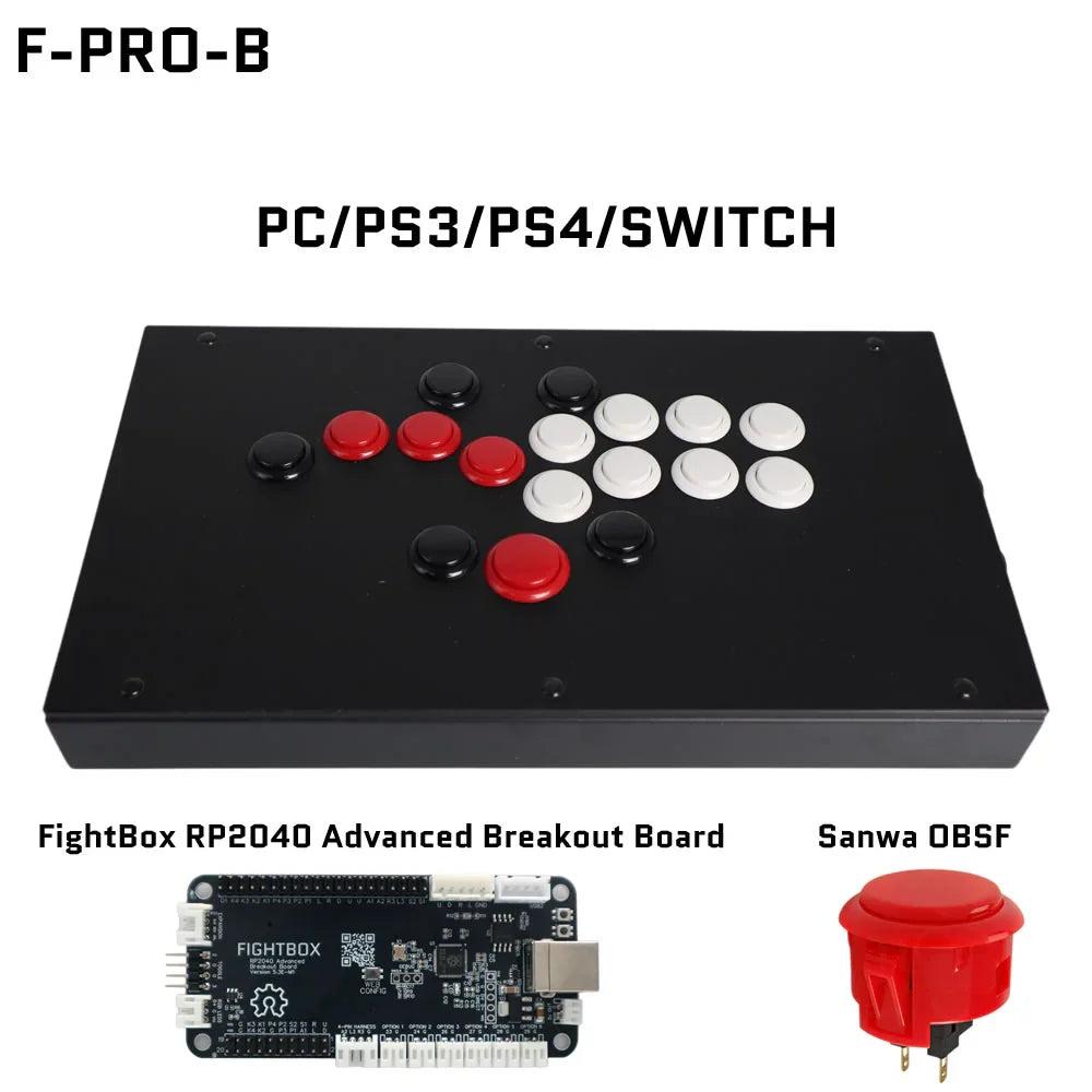 Fightbox F-PRO Leverless Gaming Controller for PS5/PC/Xbox/Switch