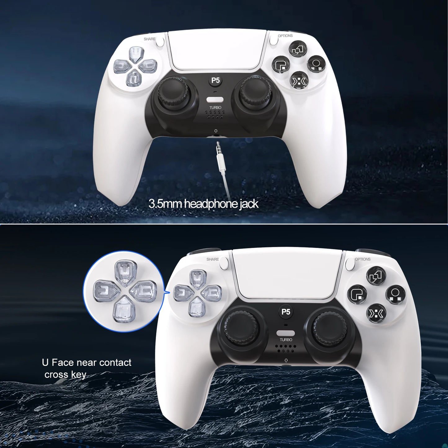 GAMINJA P50A Wireless Gaming Controller For PS5/PC