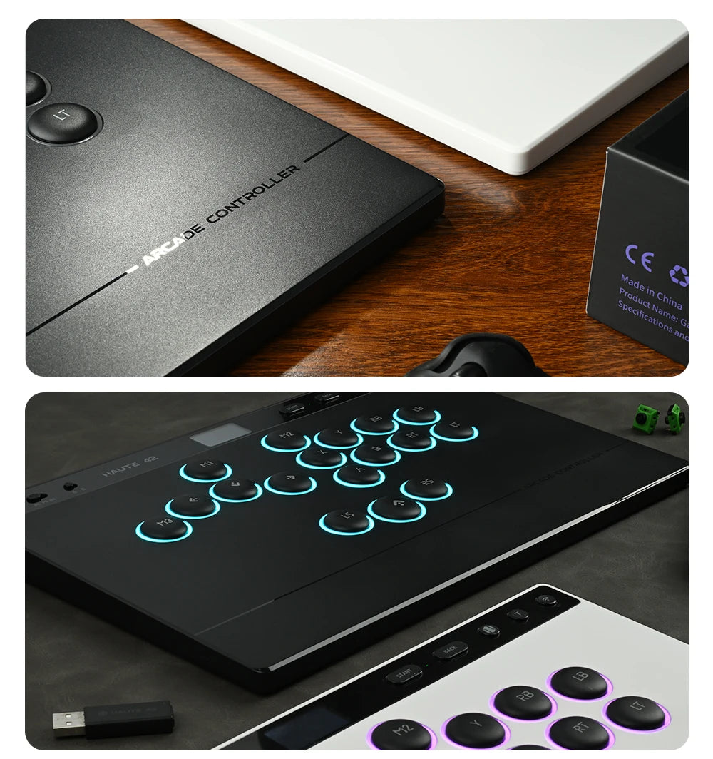 Haute42 W-P1 Wired/2.4G Wireless Hitbox Leverless Controller For PC/PS5/Switch