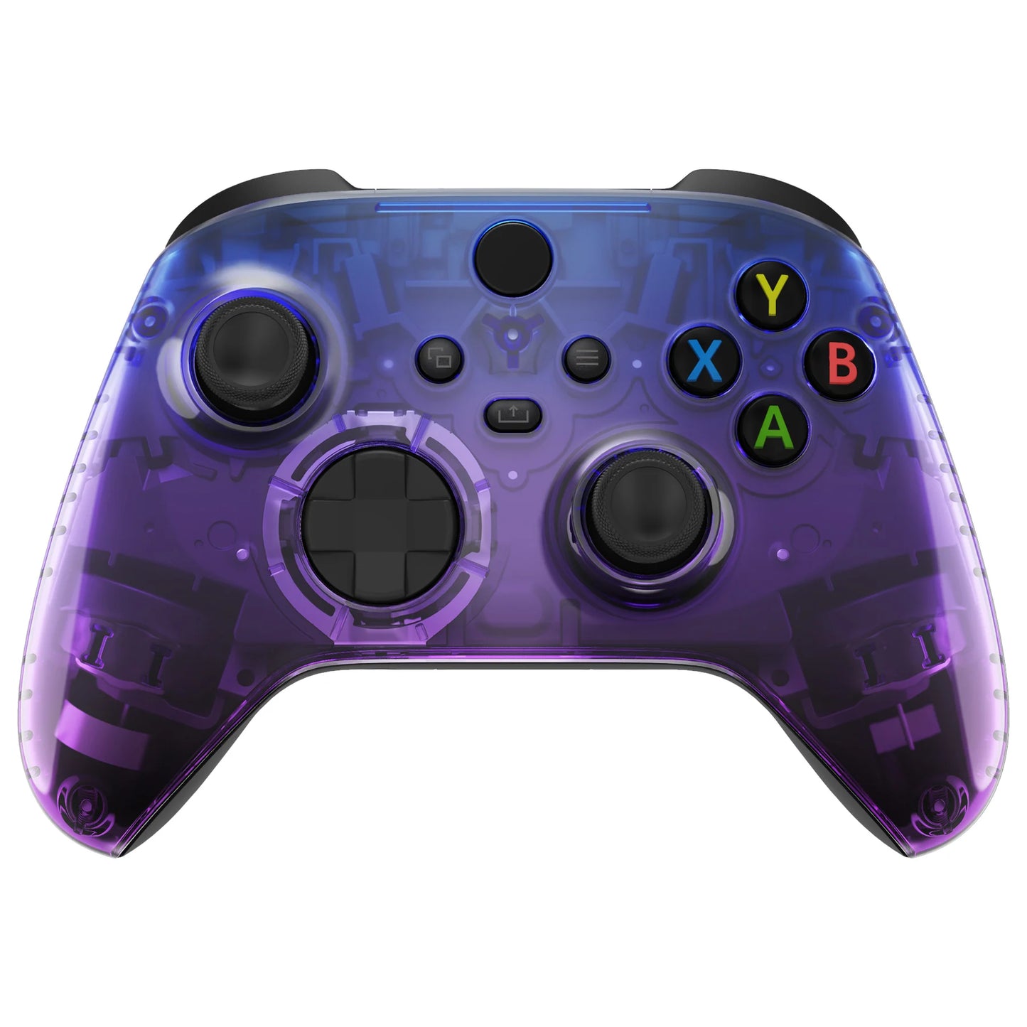 eXtremeRate Replacement Front Housing Shell Custom Cover Personalized Faceplate for Xbox Core Wireless Controller - Clear Series