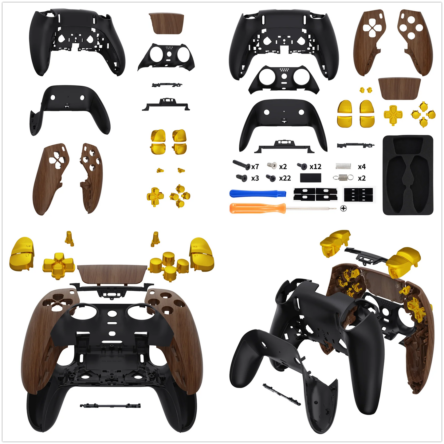 eXtremeRate Full Set Housing Shell with Buttons Touchpad Cover for ps5 Edge Controller - Patterned Series
