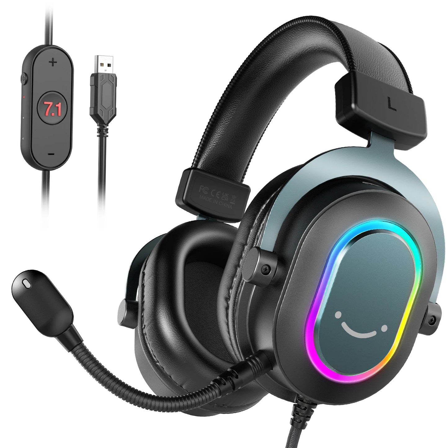Fifine Dynamic RGB Wired Gaming Headset